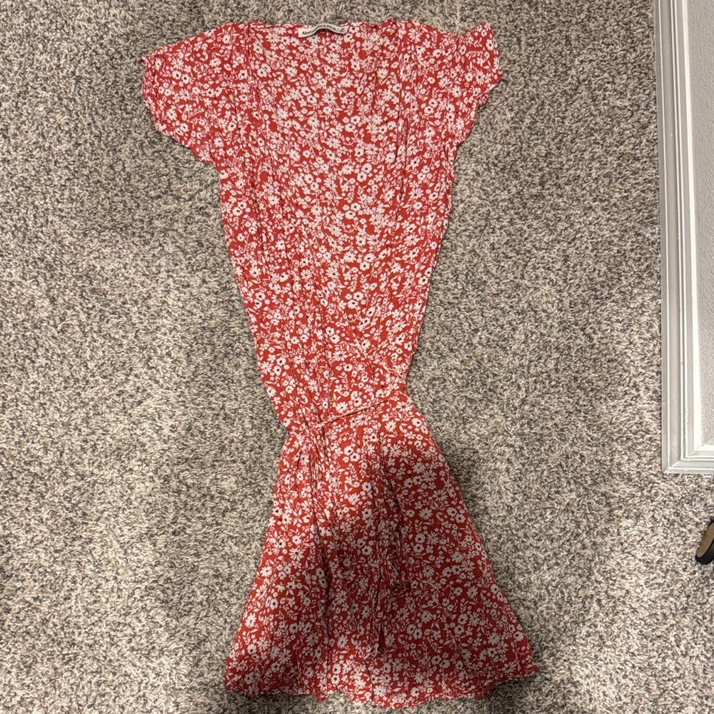 Orange Floral Maxi Dress